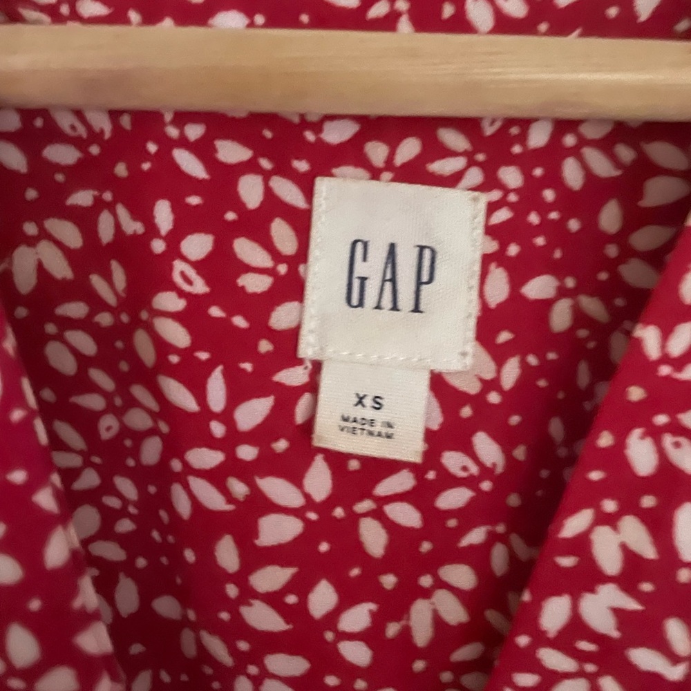 GAP Red Patterned Midi Dress - Picture 5 of 5